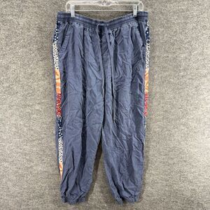 Knox Rose Pants Women XL Blue Drawstring Flat Front Pockets Chino Straight